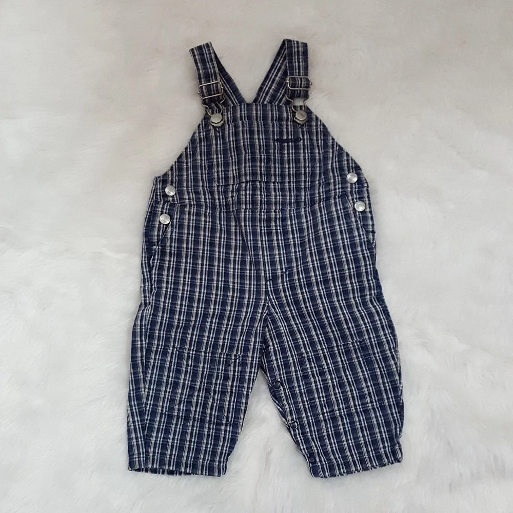 Gymboree -‎ Vintage Navy & White Overalls